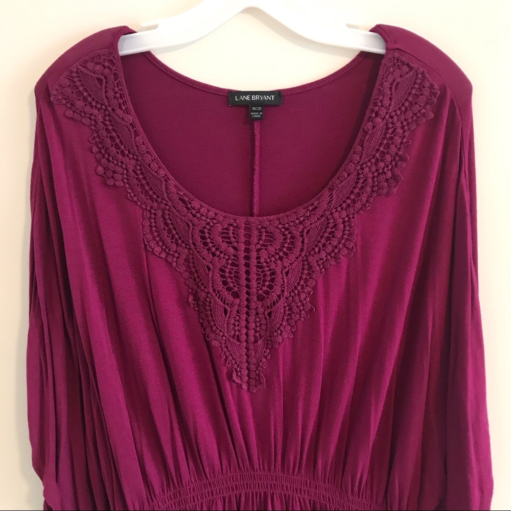 Lane Bryant burgundy top - Picture 2 of 6